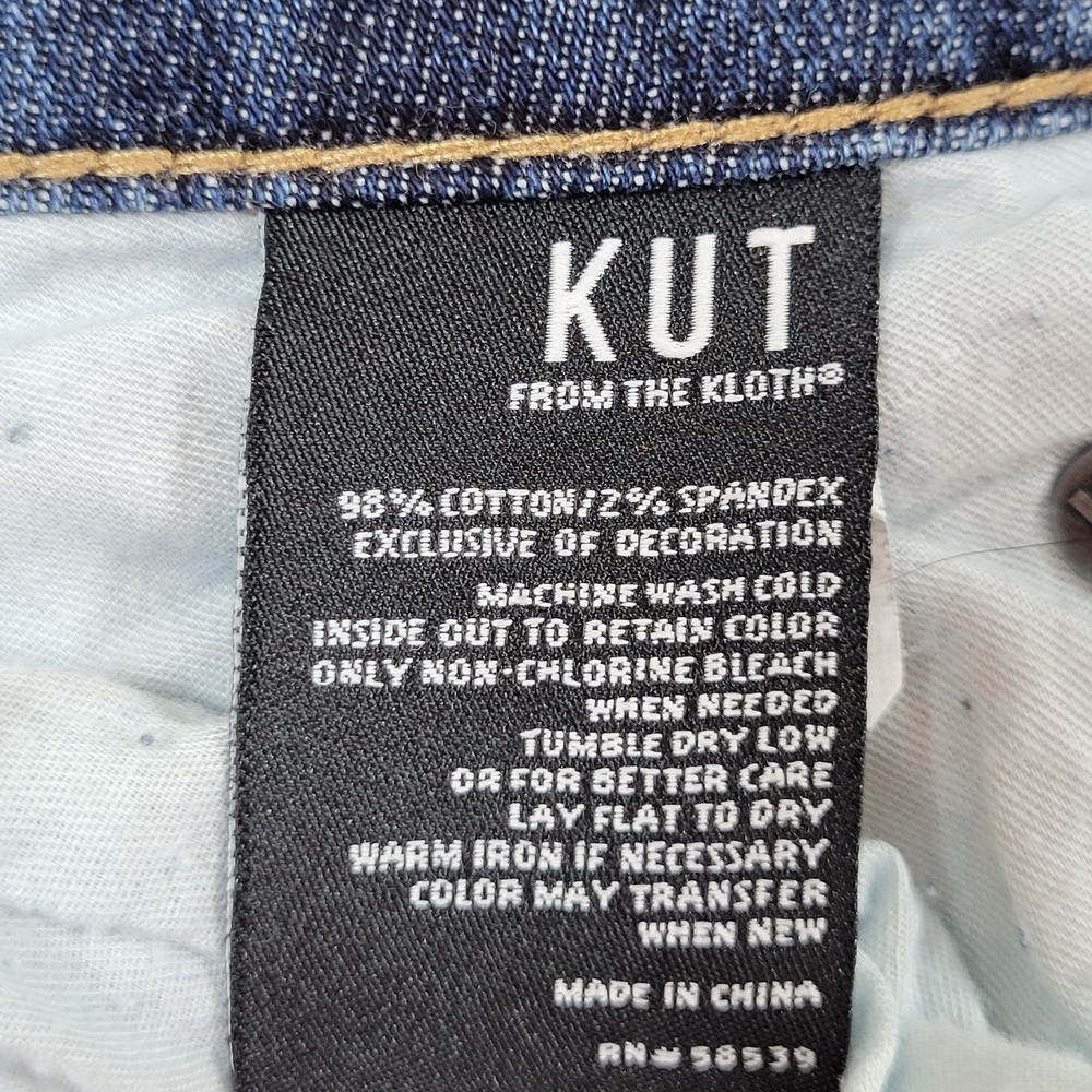 Kut From The Cloth Women's Jeans Catherine Boyfriend Distressed Size 16W Blue - Picture 10 of 11